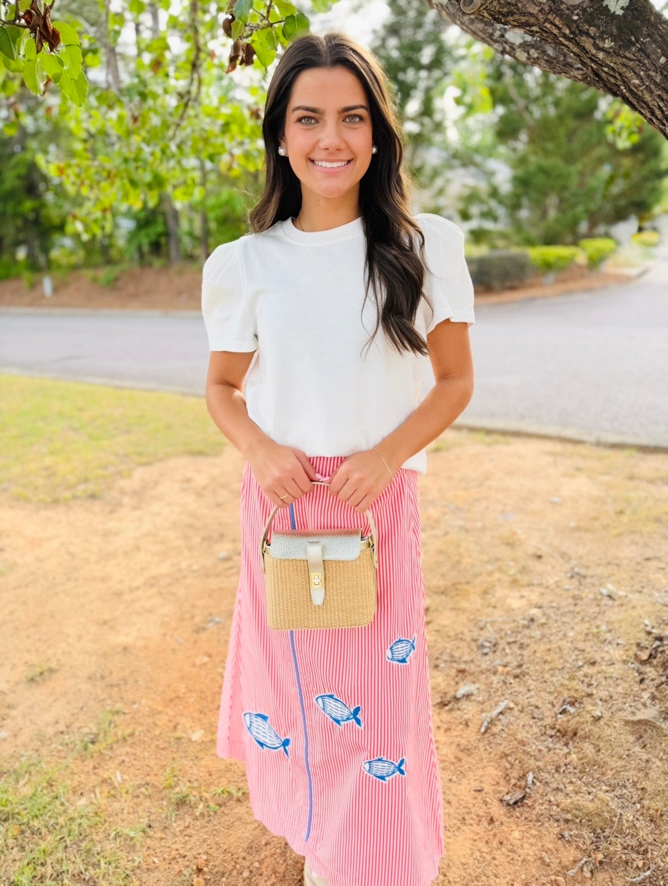 The Emmy Skirt/ Fish Applique