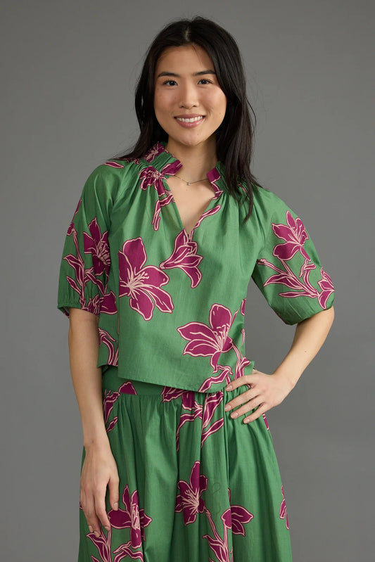 Double A/ The Trish Top/ Verde Orchid