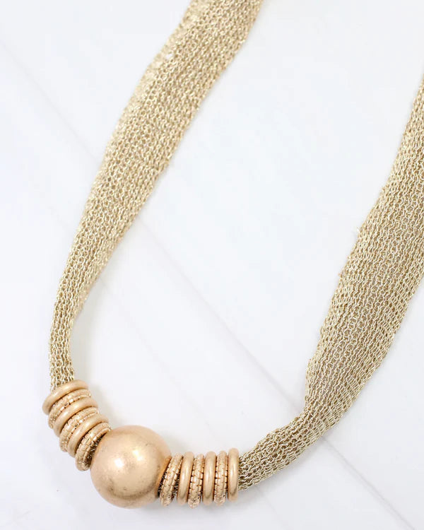 The Ludington Mesh Statement Necklace