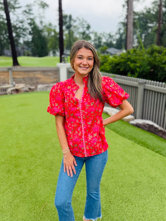 The Felicity Floral Top
