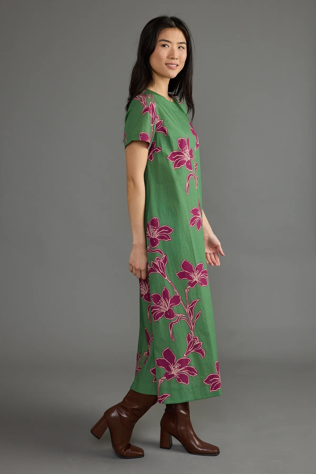 Double A/ The Ellie Dress/ Verde Orchid