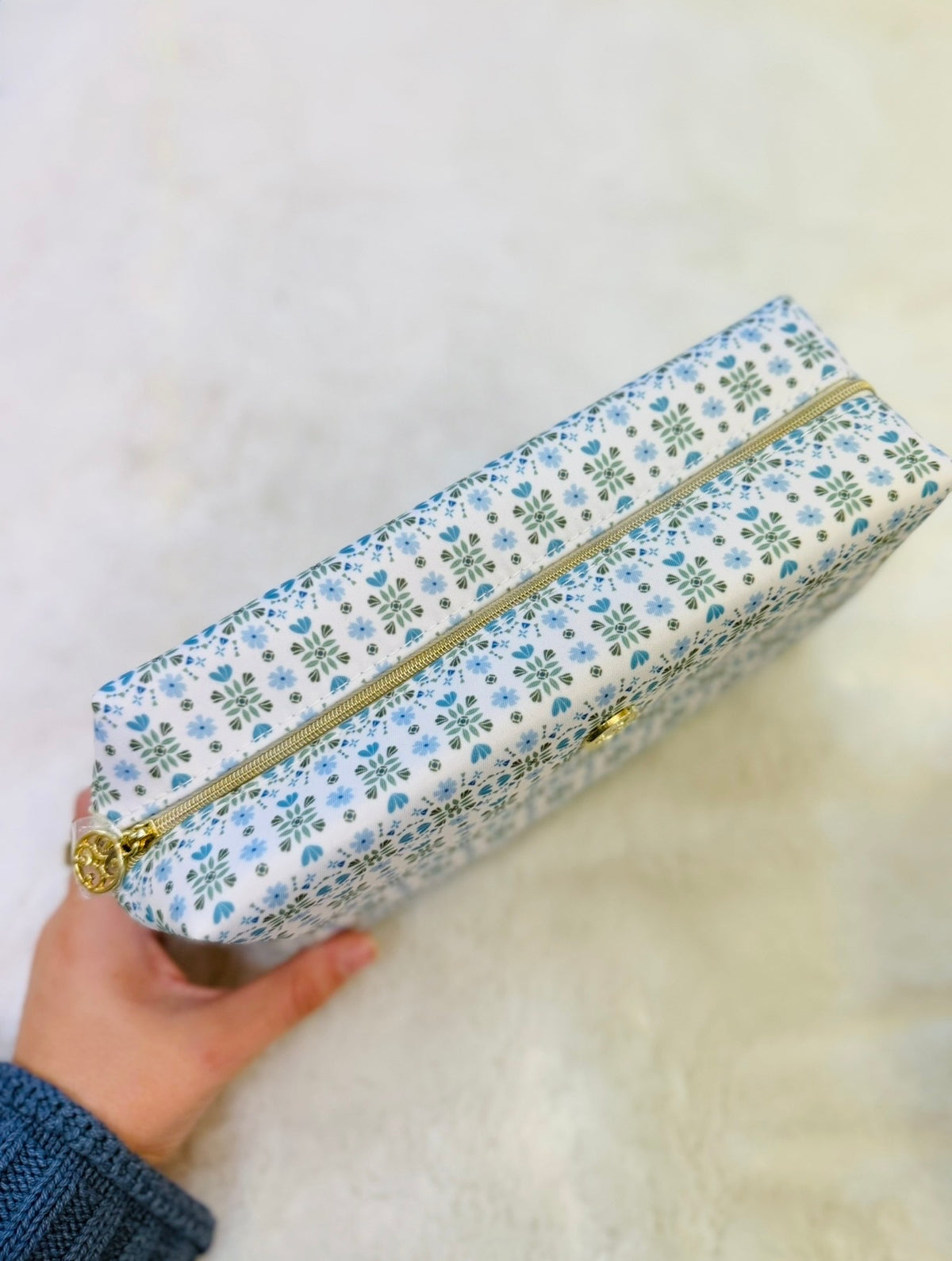 MS/ The Let's Face It Cosmetic Bag/ Take Two-Blue