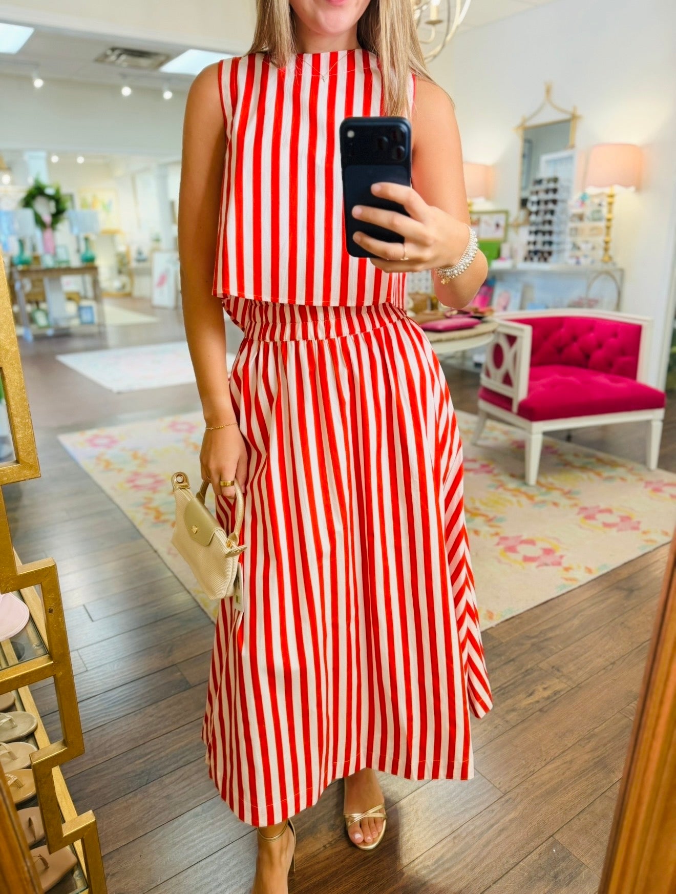 Livro/ The Pavillion Skirt/ Red Stripes