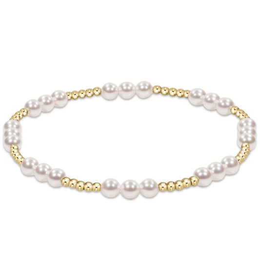 ENewton/ Classic Joy Pattern 4MM Bead Bracelet-Pearl