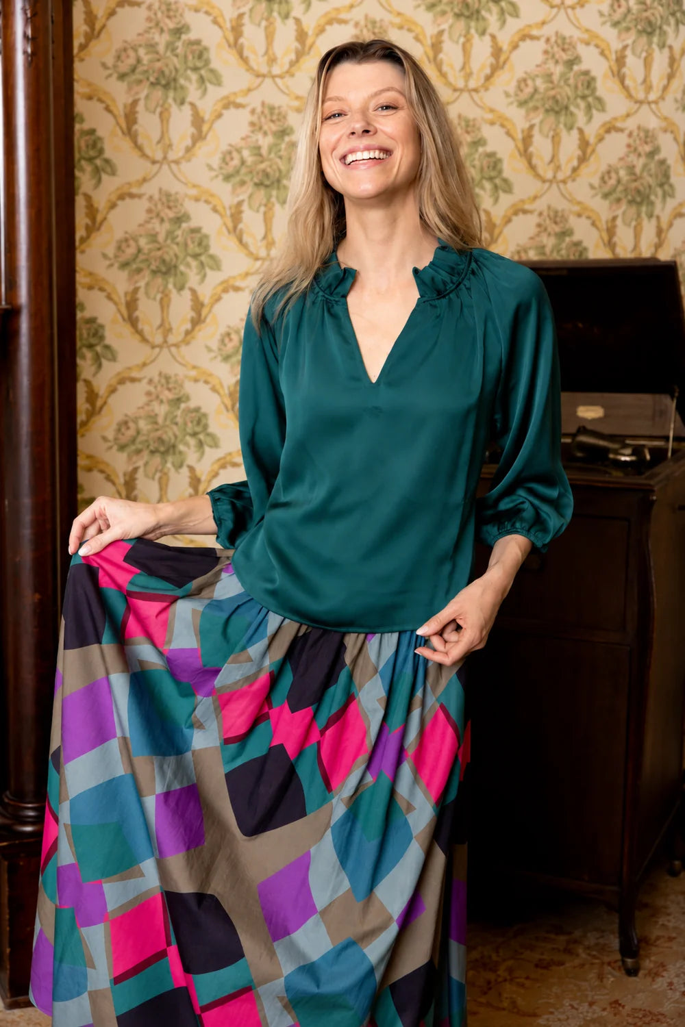 Double A/ The Cosette Top/ Teal