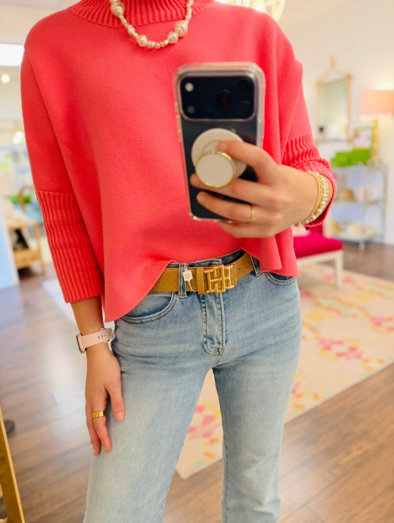 The Bridgette Belt/ Woven Tan