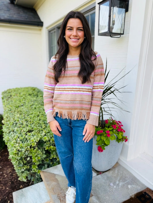 The Follie Fringe Sweater