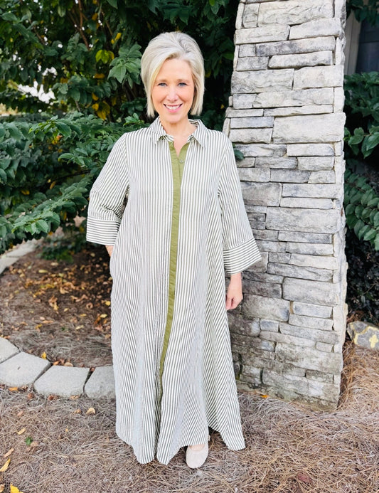 The Scottie Striped Maxi