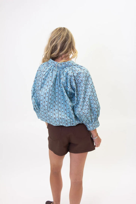 The Floral Stripe Bubble Top