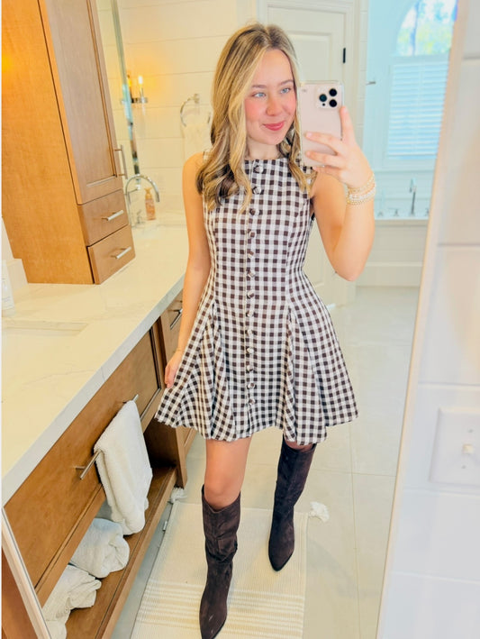 The Gia Gingham Mini Dress