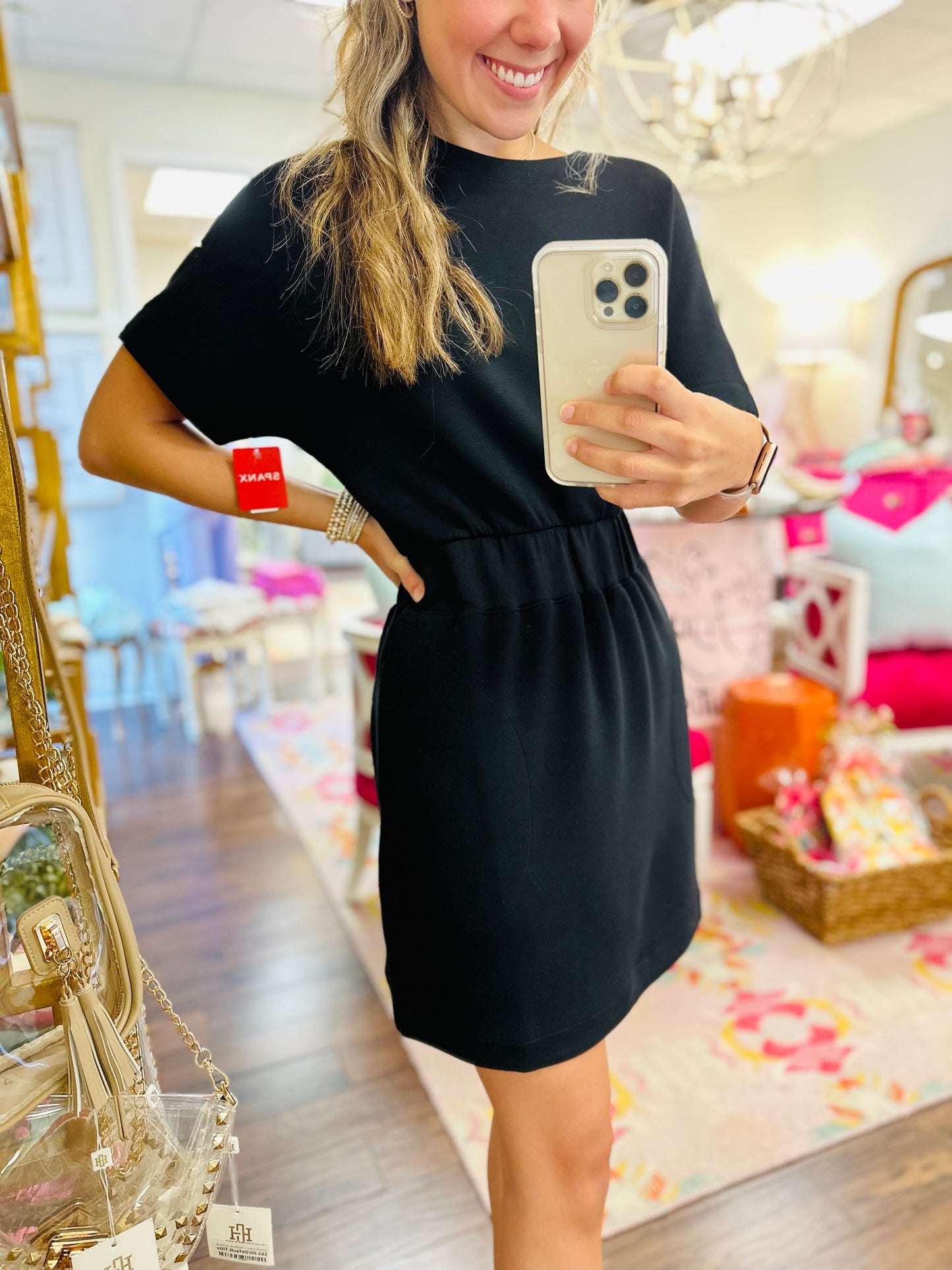 SPANX/ Airessentials Cinched T-Shirt Dress