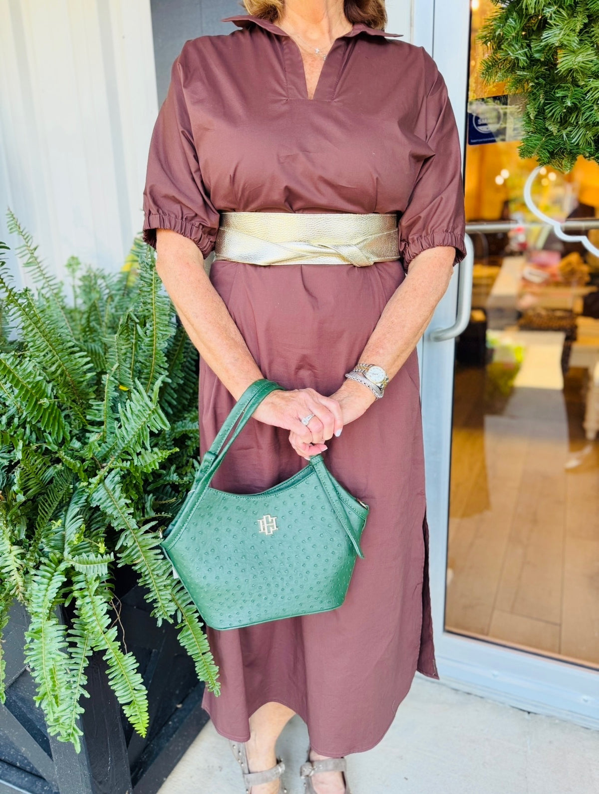 The Blakely Midi Dress/ Espresso