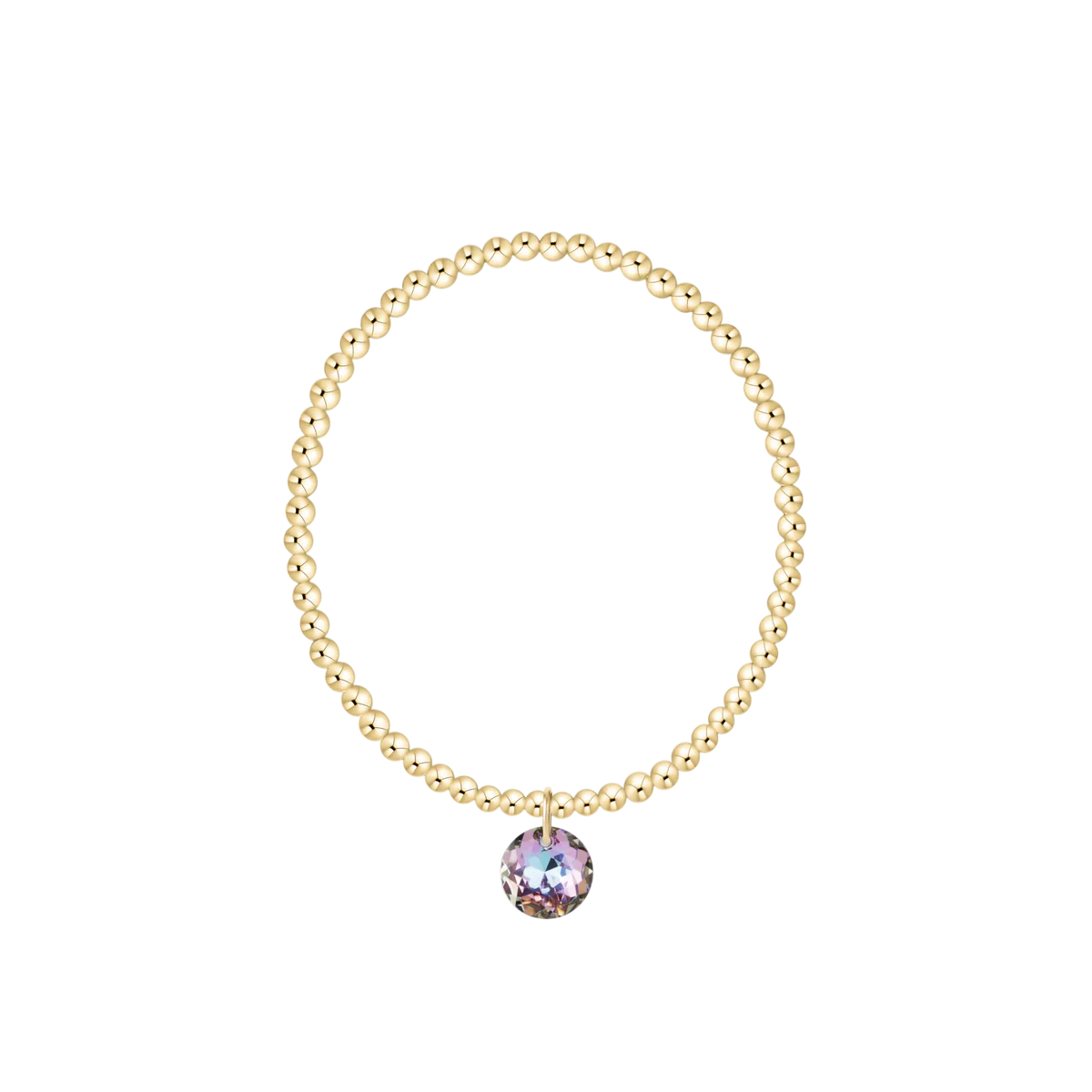 ENewton/ Classic Gold 3MM Bracelet-Reflection Small Charm-06