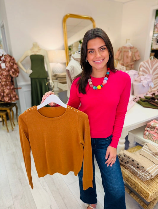 The Sharlene Studded Sweater