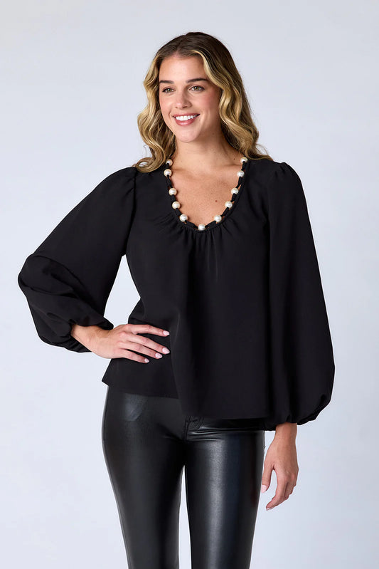 CROSBY/ Rowan Blouse/ Black