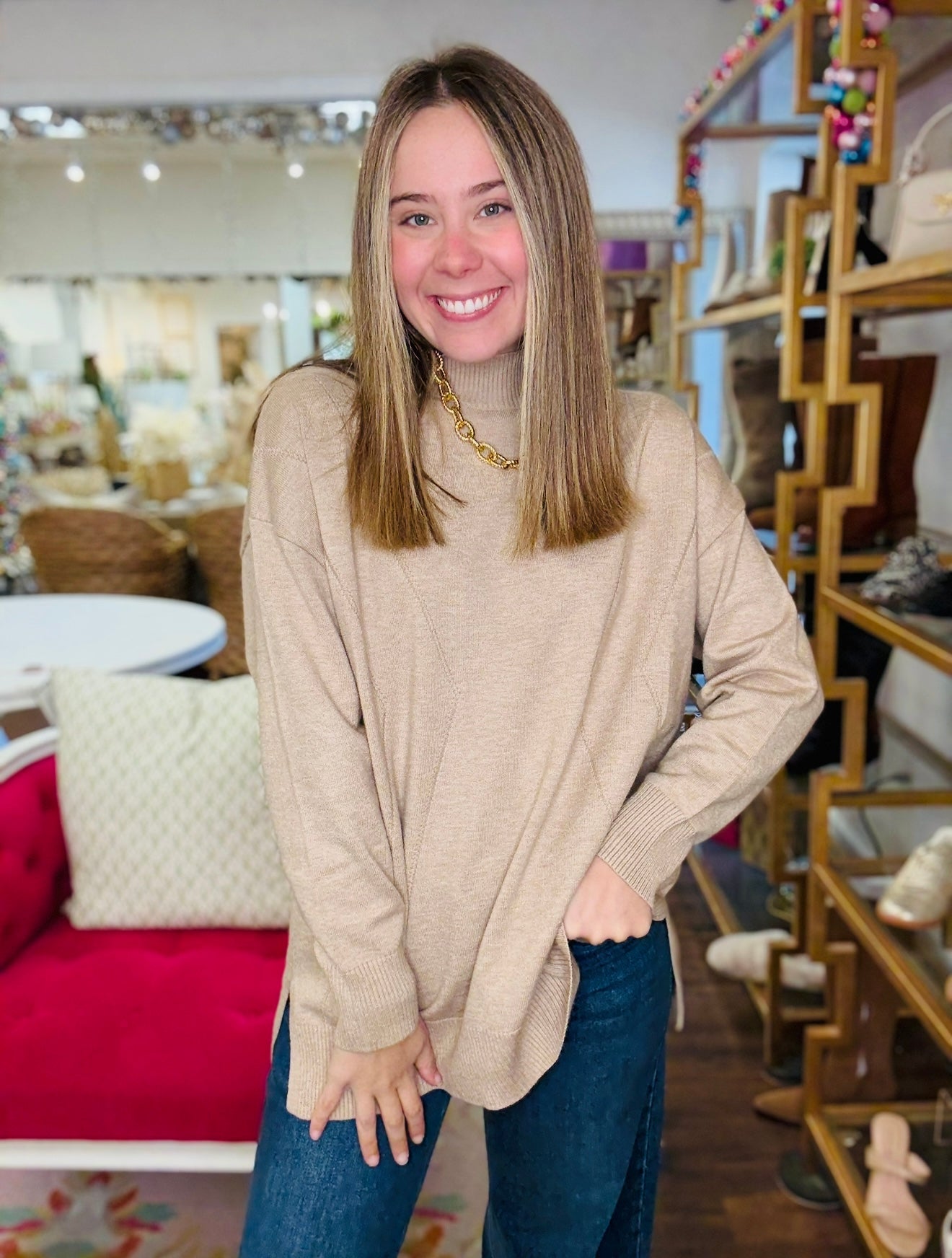 The Deena Drop Shoulder Sweater