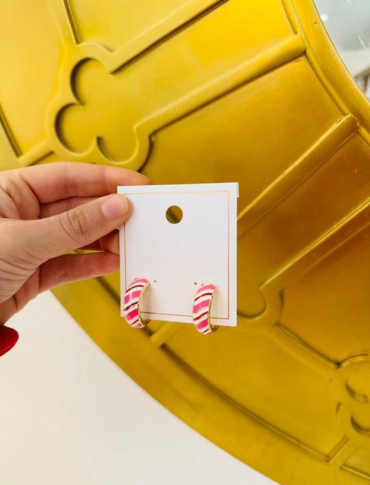 The Candy Cane Hoop Earring