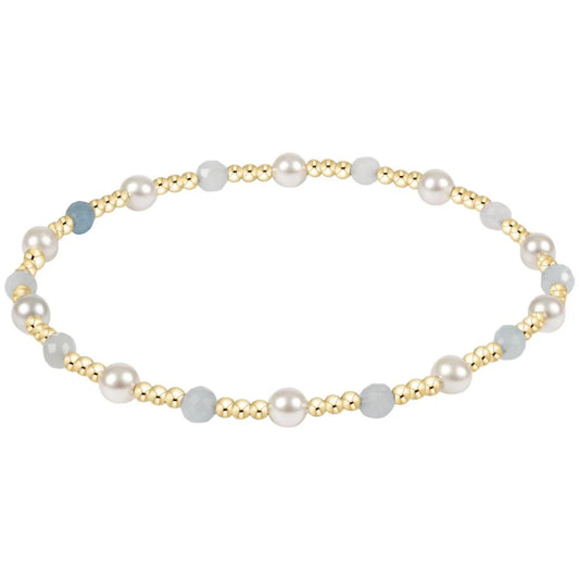 ENewton/ Pearl Sincerity 4MM Gem Bracelet/ Aquamarine