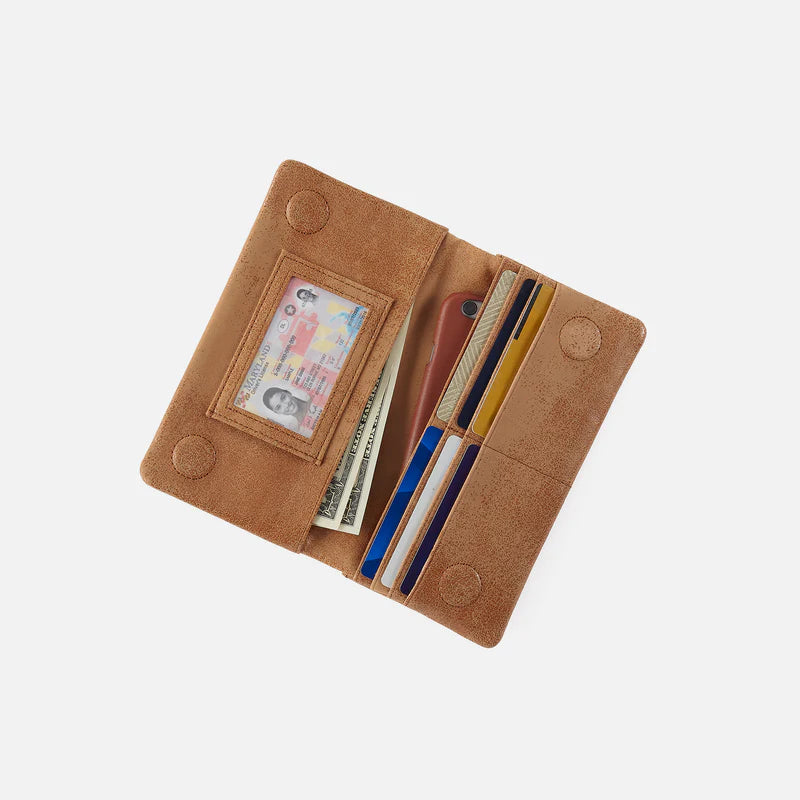 HOBO/ The Lumen Continental Wallet/ Buffed Leather Whiskey