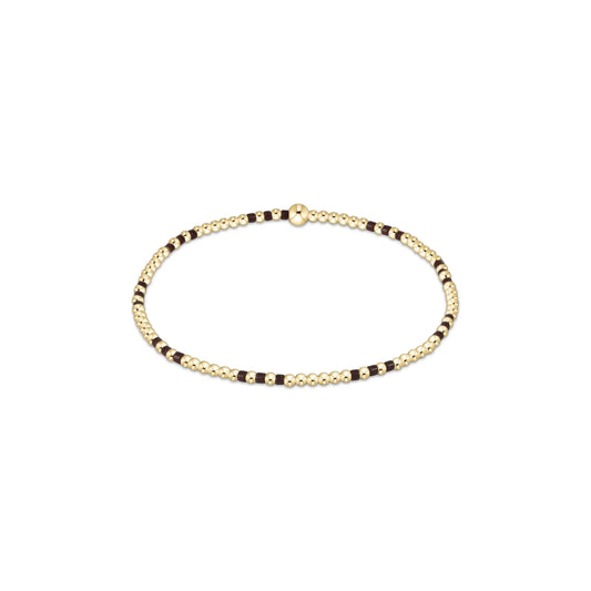 ENewton/ Hope Joy Pattern 2MM Bead Bracelet-Chocolate