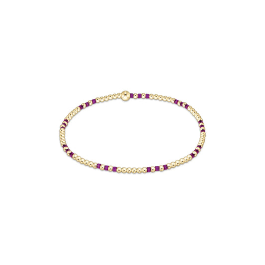 ENewton/ Hope Joy Pattern 2MM Bead Bracelet-Fuchsia