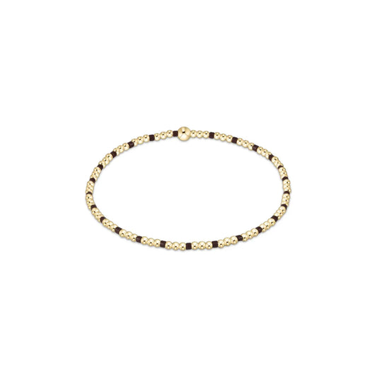 ENewton/ Hope Sincerity Pattern 2MM Bead Bracelet-Chocolate