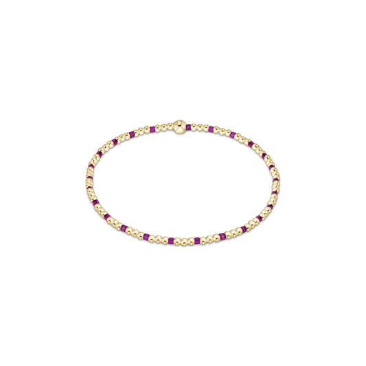 ENewton/ Hope Sincerity Pattern 2MM Bead Bracelet-Fuchsia