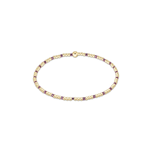 ENewton/ Hope Sincerity Pattern 2MM Bead Bracelet-Pink Metallic
