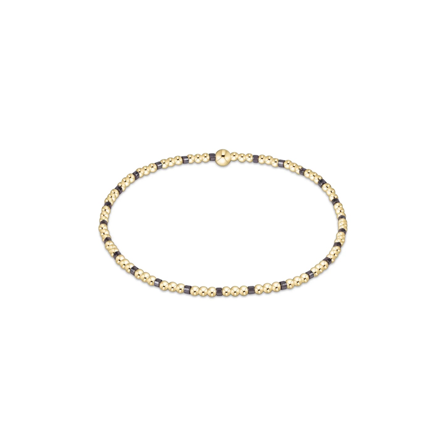 ENewton/ Hope Sincerity Pattern 2MM Bead Bracelet-Taupe With A Twist