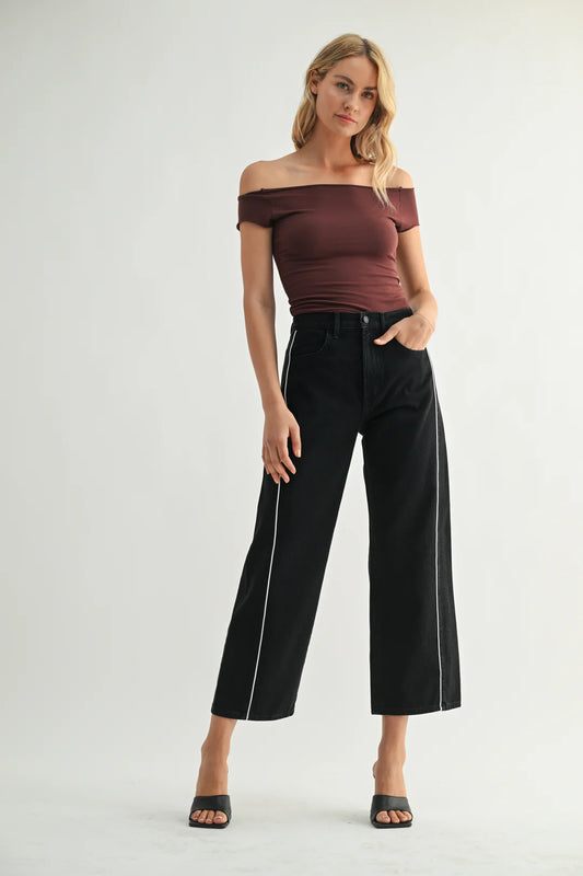 Just Black/ Barrel Jean Twist/ Black