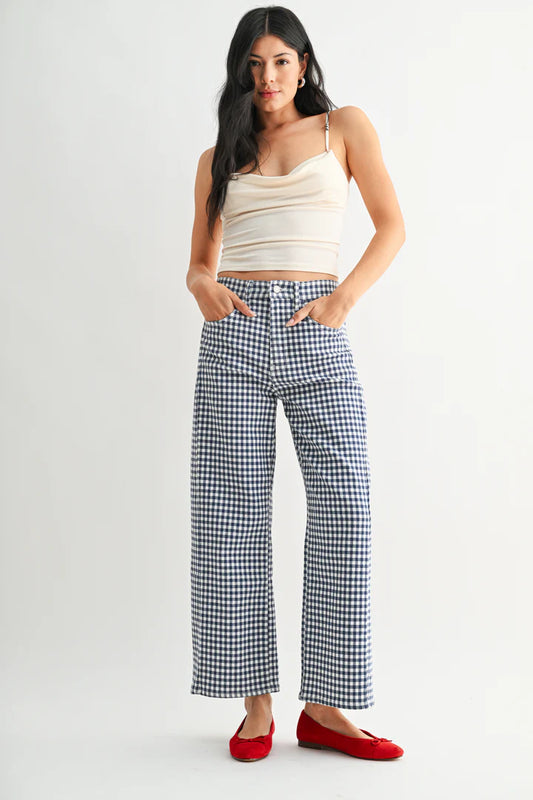 Just Black/ The Barrel Jean Twist/ Navy Gingham