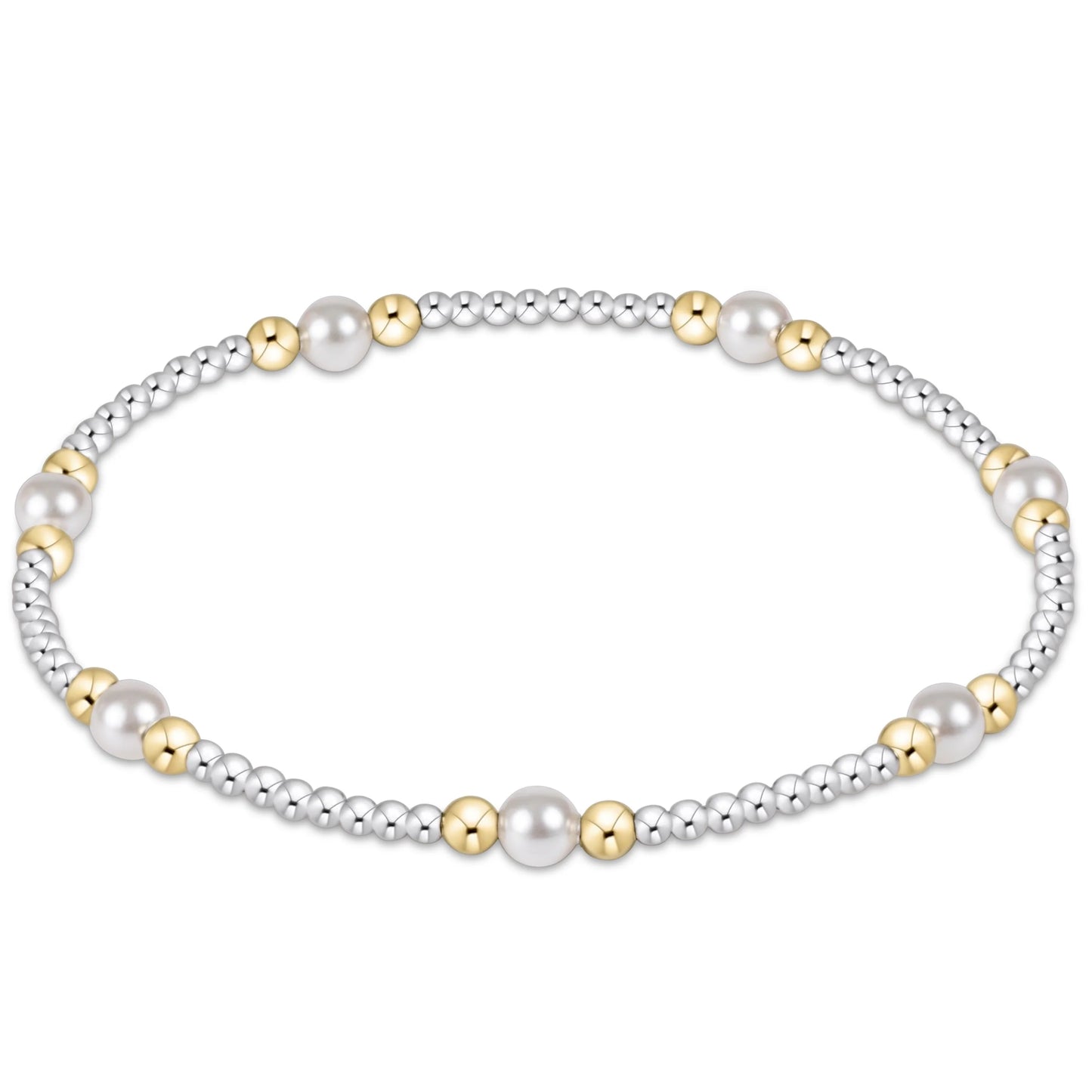 ENewton/ Purpose Pearl 4MM Mixed Metal Bracelet