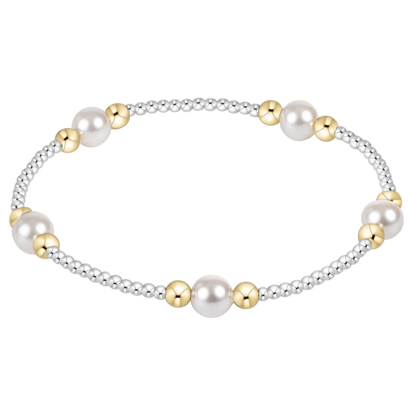 ENewton/ Purpose Pearl 5MM Mixed Metal Bracelet