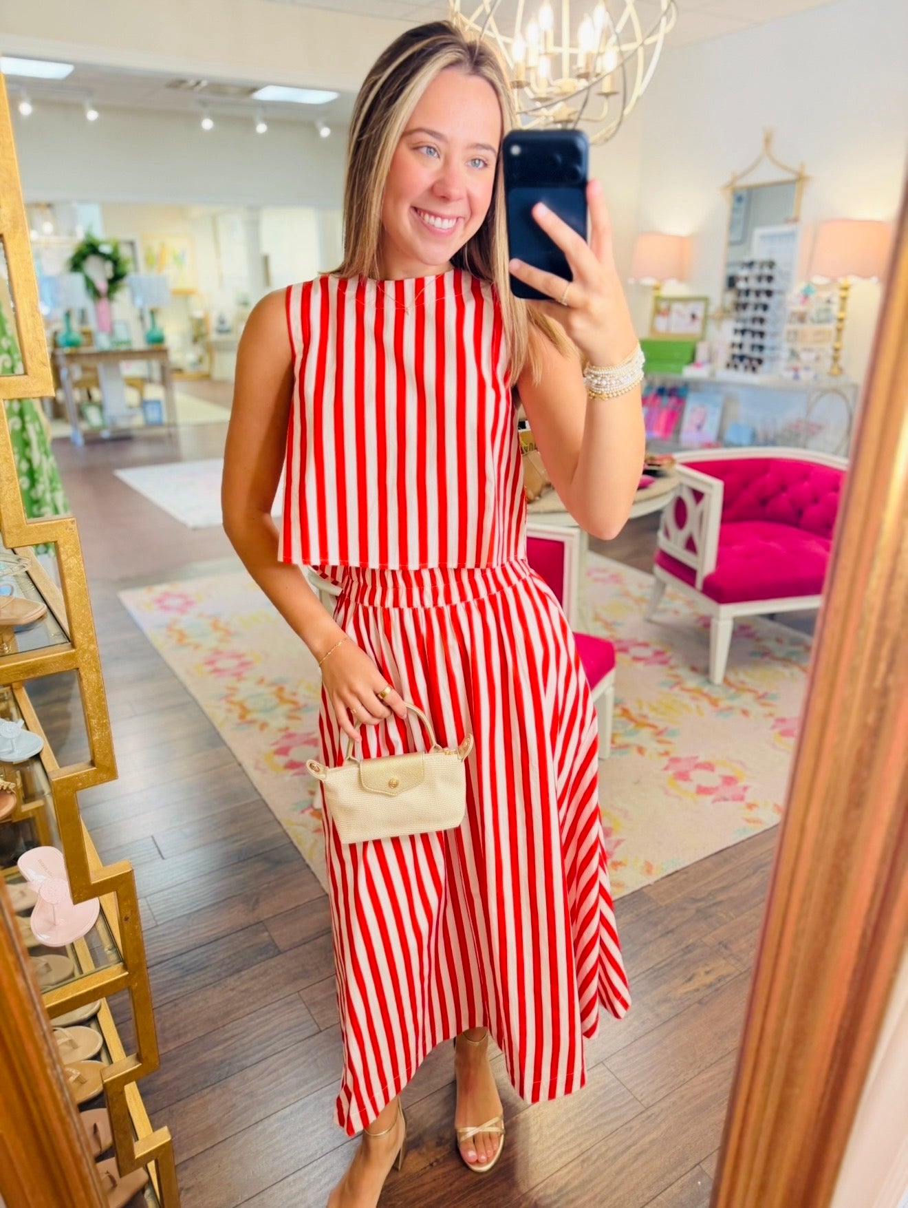 Livro/ The Pavillion Skirt/ Red Stripes