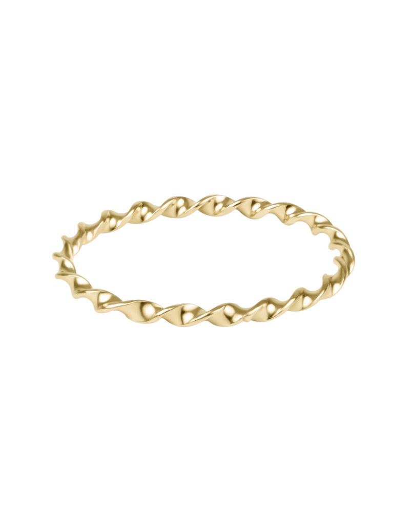 ENewton/ Classic Gold Twisted Thin Band Ring
