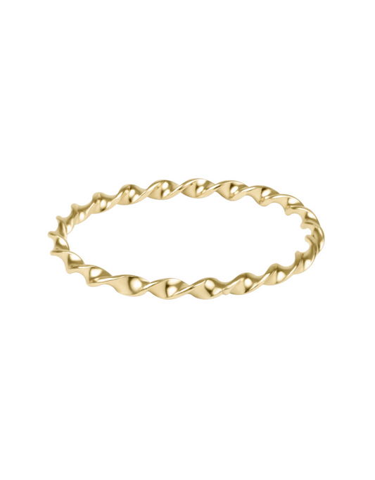 ENewton/ Classic Gold Twisted Thin Band Ring