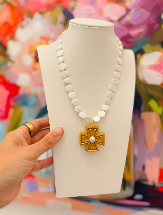 Hidden Truth Jewelry/ The Deborah Pearl Necklace + Anna Cross