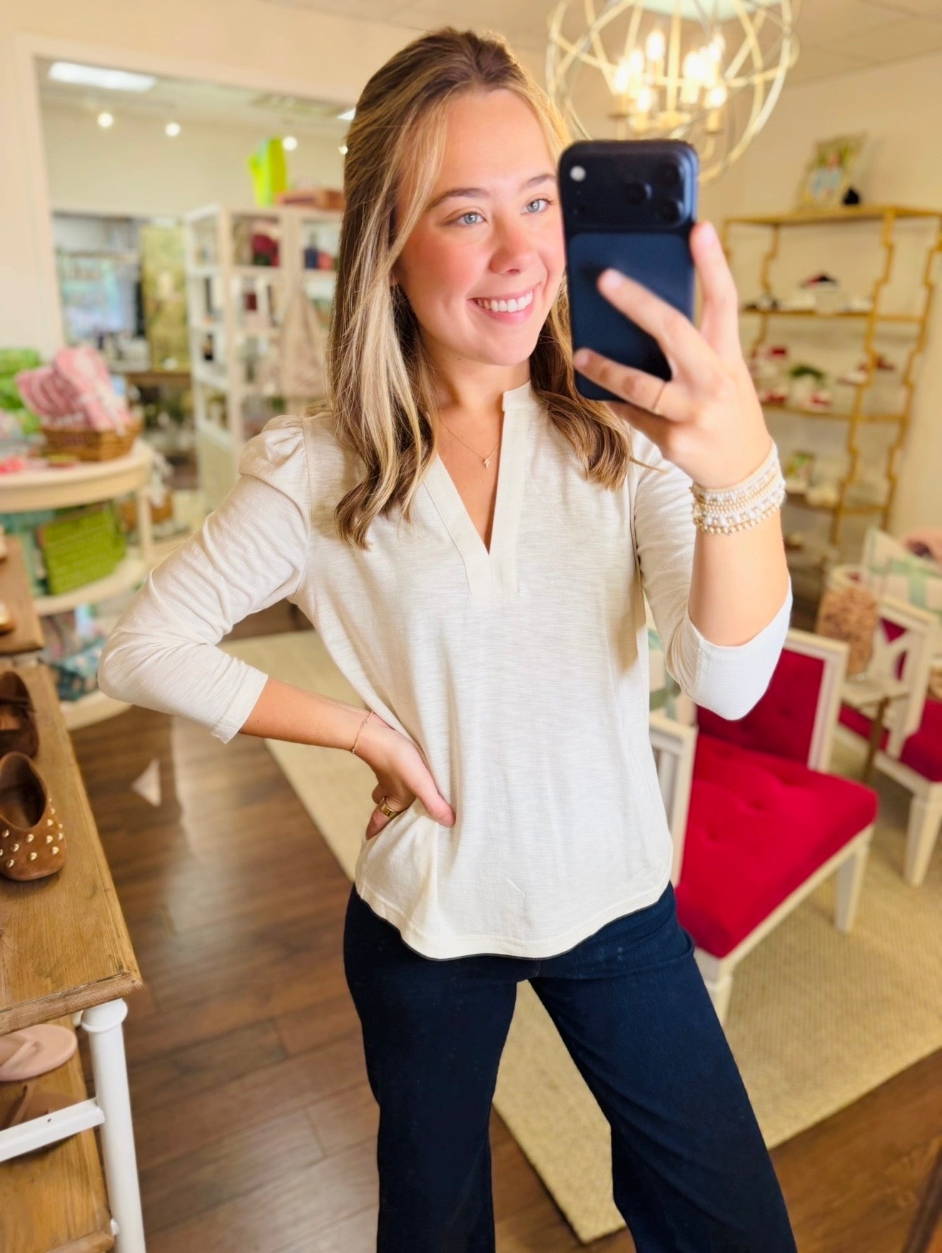 MS/ The Adelyn Top/ White