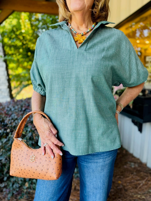The Sloan Top/ Hunter Denim
