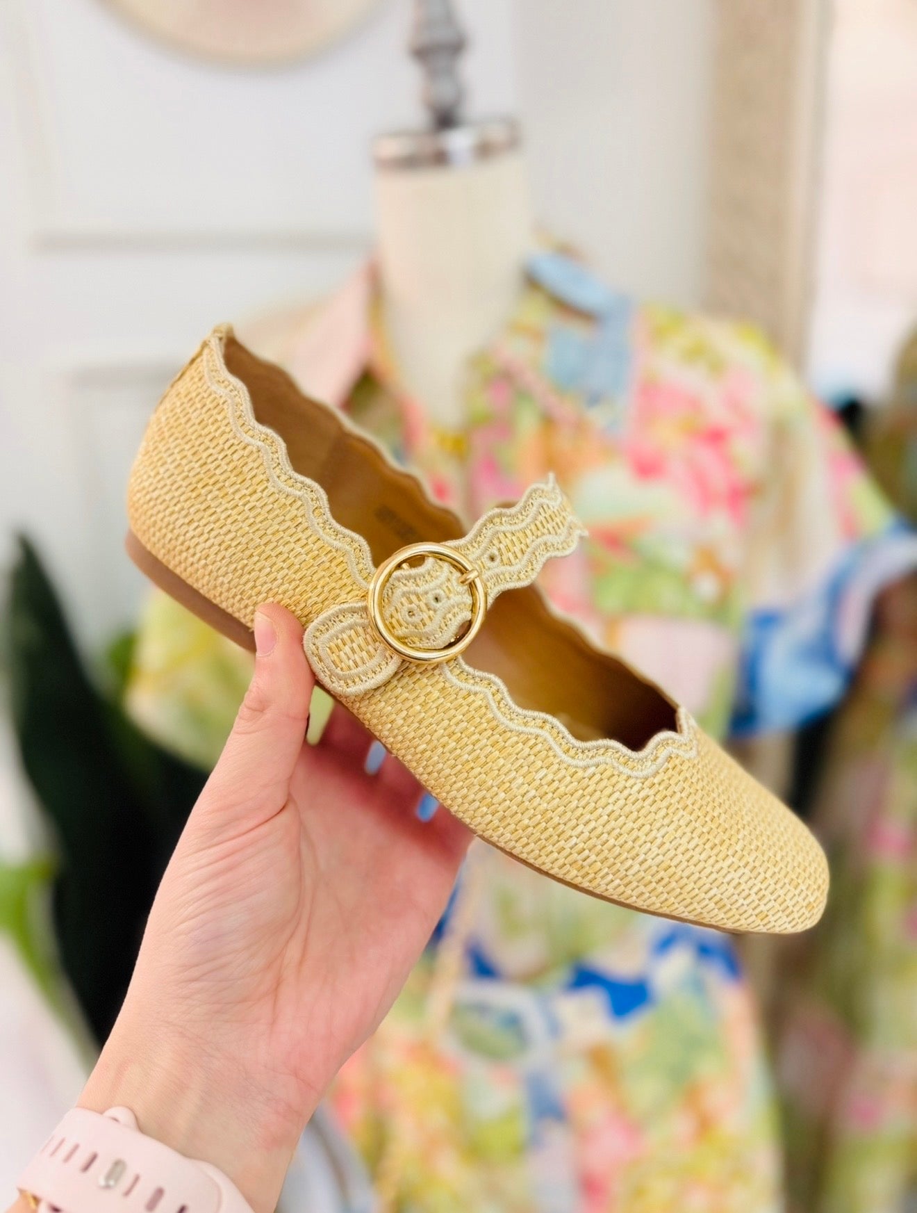 DV/ The Meloria Mary Jane Flat/ Raffia