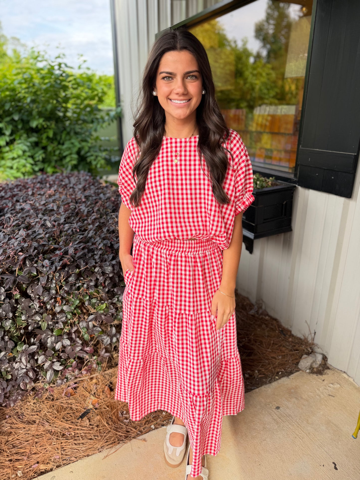 The Greta Gingham Top