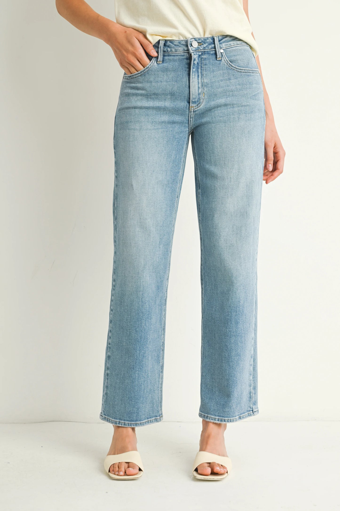 Just Black/ Stretchy Straight Jean