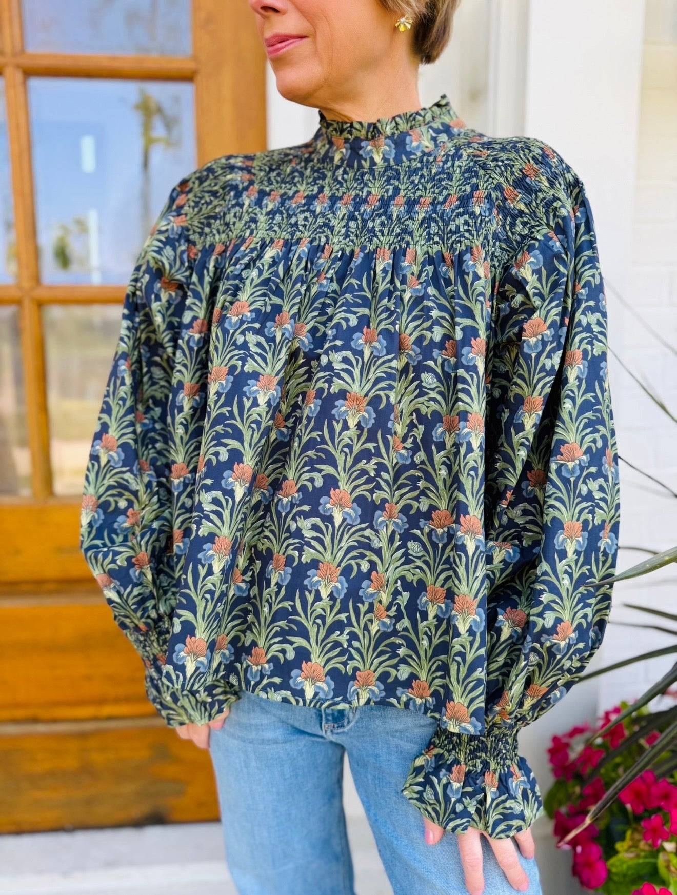 The Sharla Smocked Top