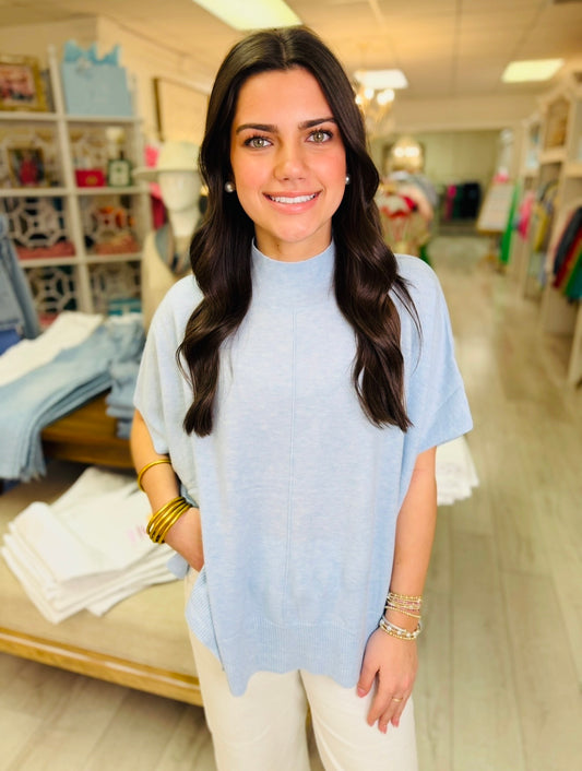 The Caroline Top/ Baby Blue