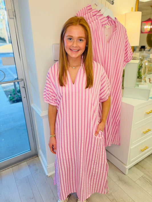 The Savvie Striped Midi