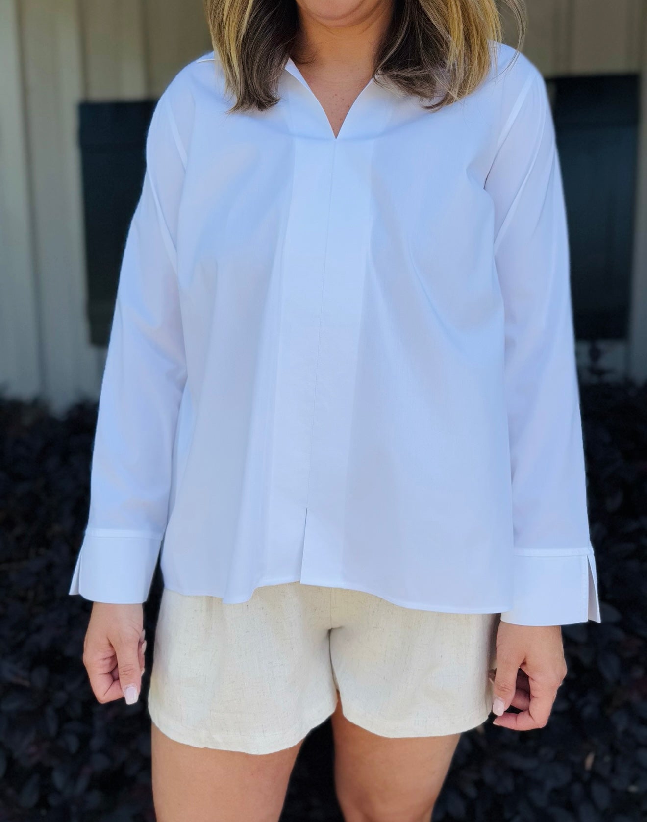 The Agnes Long Sleeve Stretch Shirt