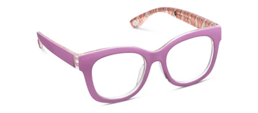 Peepers + LP/ Center Stage Eyeglasses/ Pink + Frond Orange