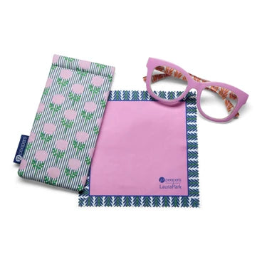 Peepers + LP/ Center Stage Eyeglasses/ Pink + Frond Orange