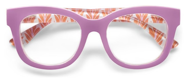 Peepers + LP/ Center Stage Eyeglasses/ Pink + Frond Orange