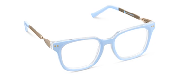 Peepers + LP/ Sidebar Eyeglasses/ Light Blue + Rosemary Stripe Lavender